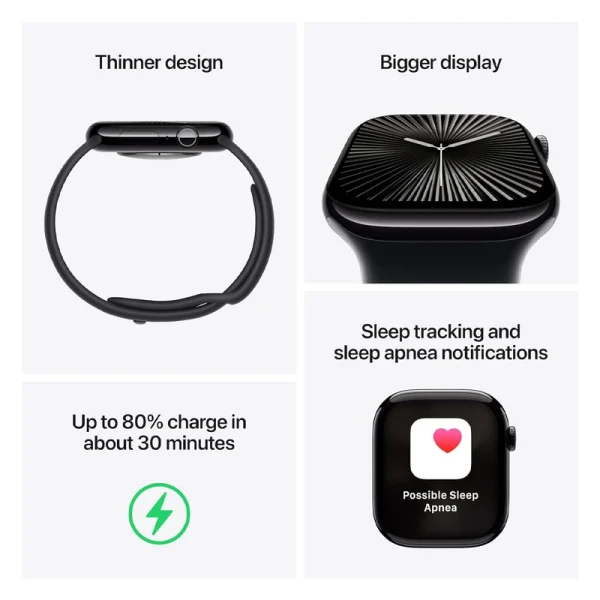 ساعت هوشمند اپل مدل Series 10 42mm Aluminum بند سیلیکونی - Image 5